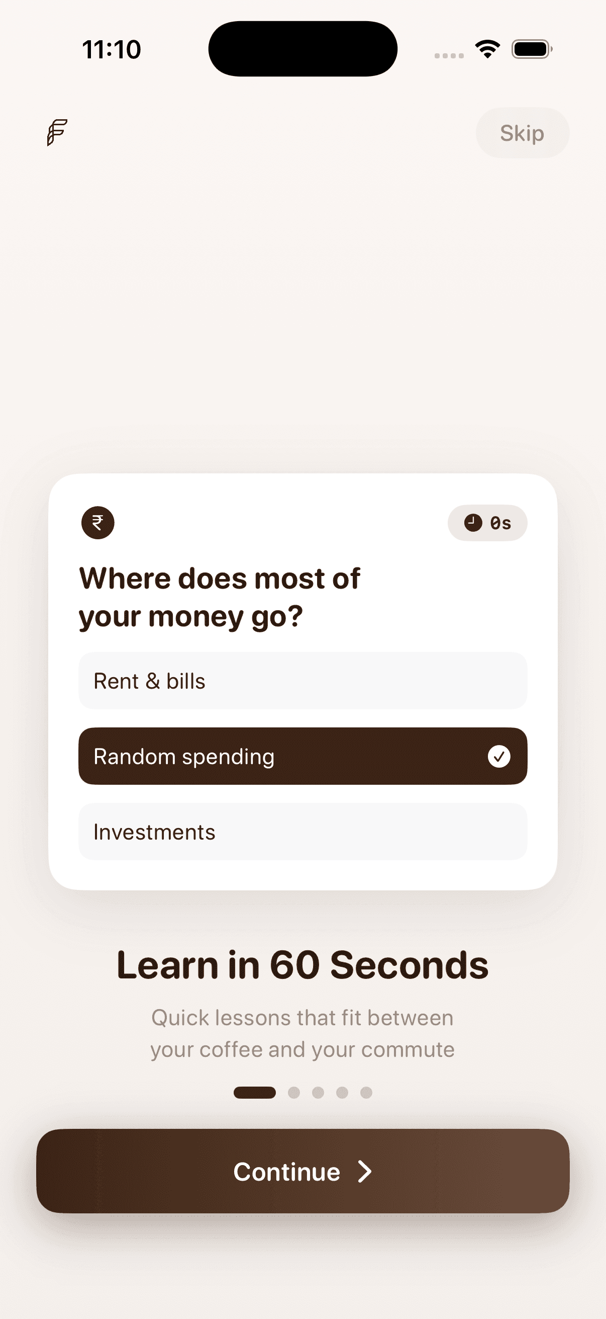Finlo, a 60-second lesson on where your money goes